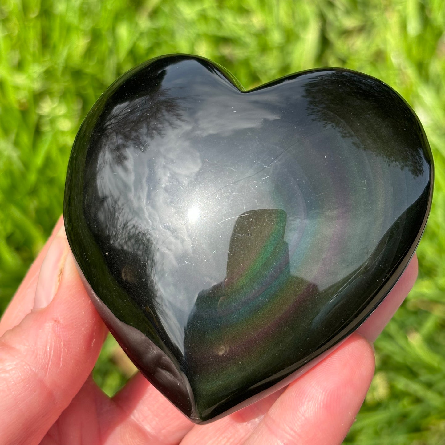 Rainbow Obsidian Puffy Heart | F - Aether & Element