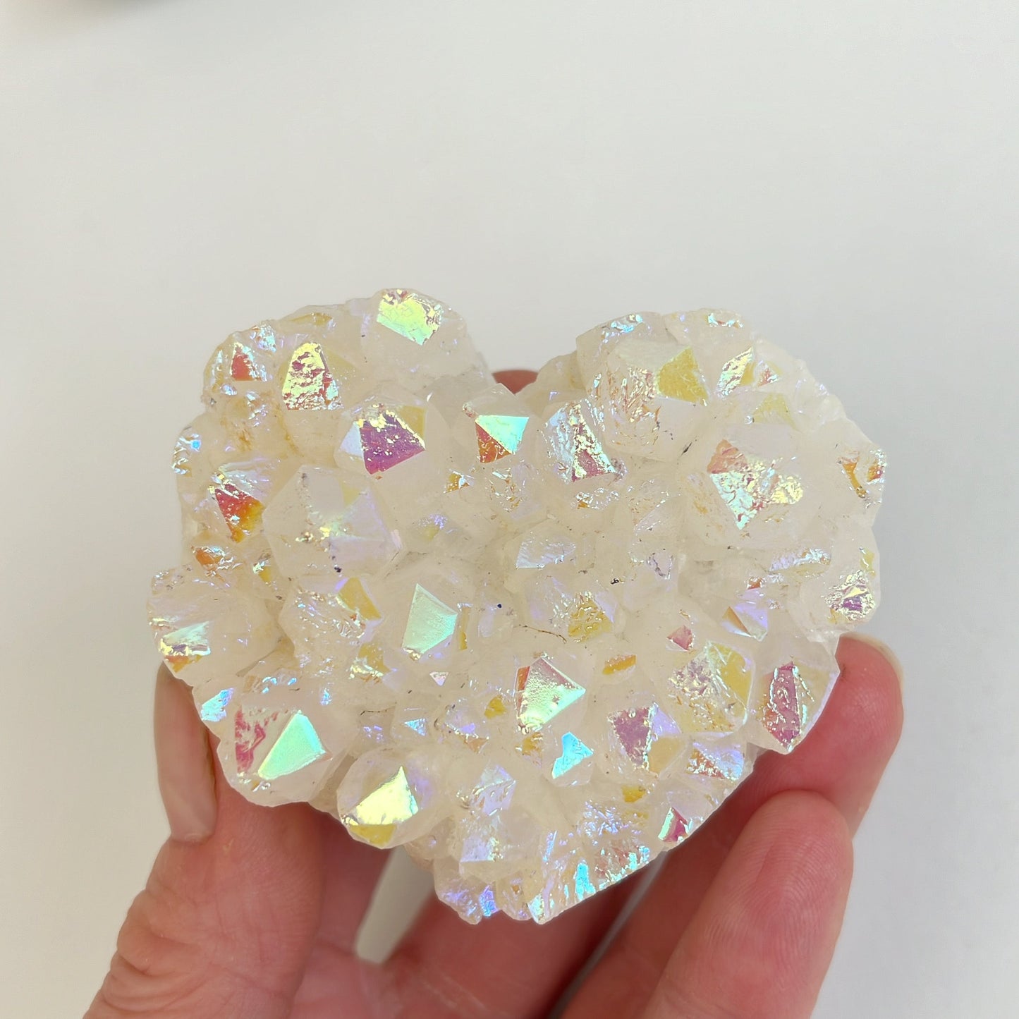 Angel Aura Quartz Cluster Heart | B - Aether & Element