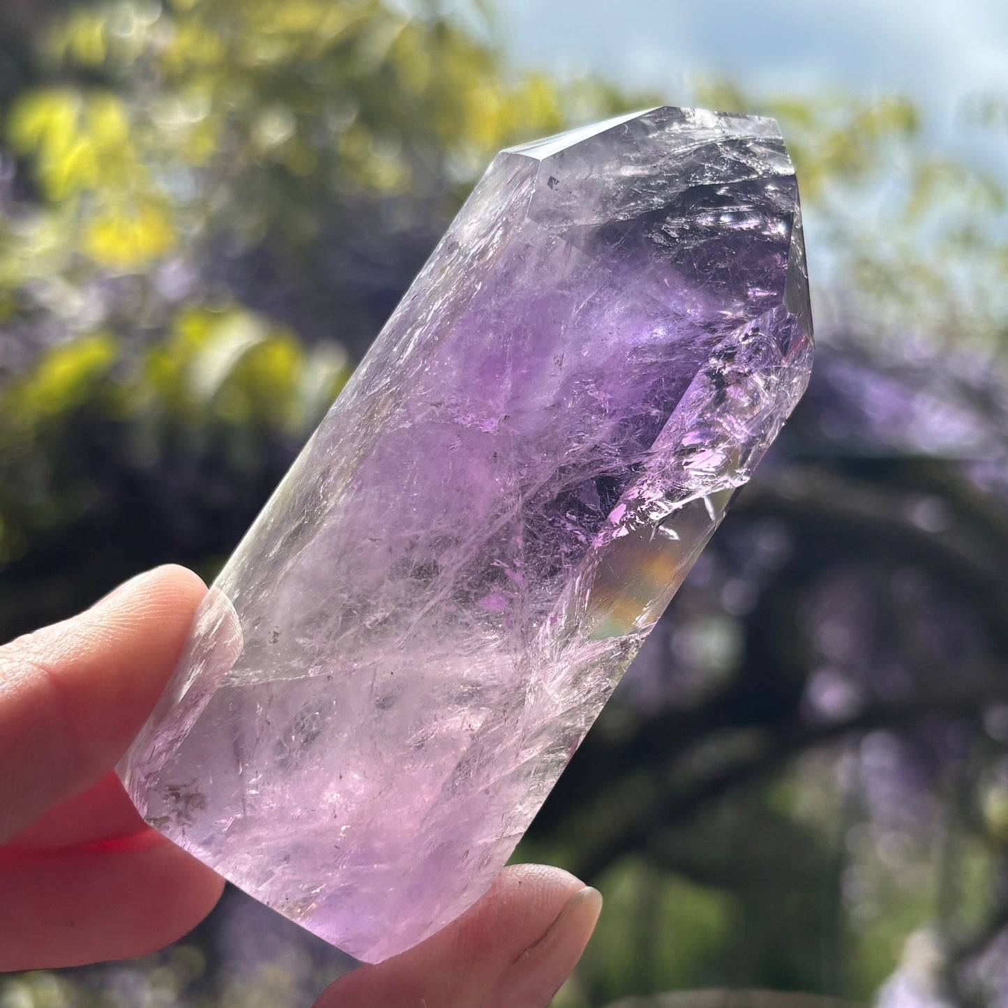 Brazilian Phantom Amethyst Point 186g - Aether & Element