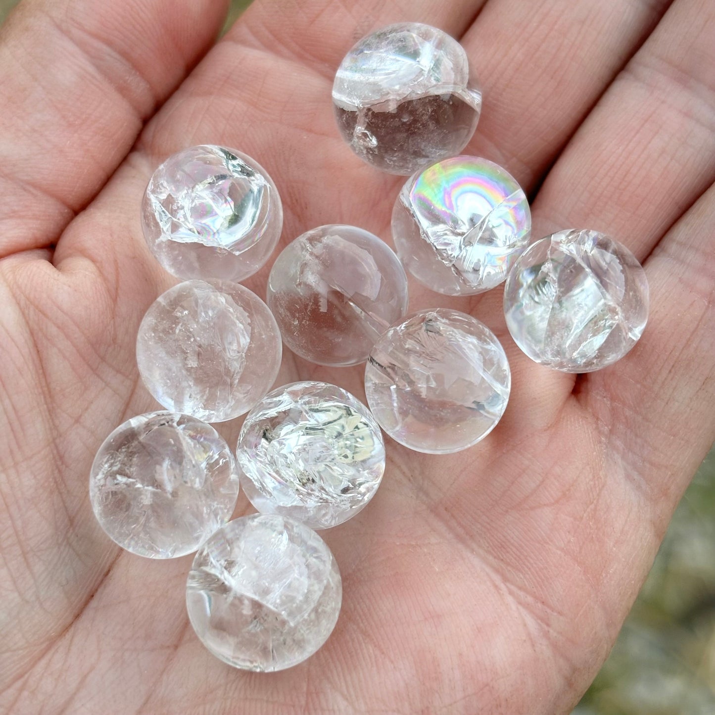 Mini Clear Quartz Rainbow Sphere - Aether & Element