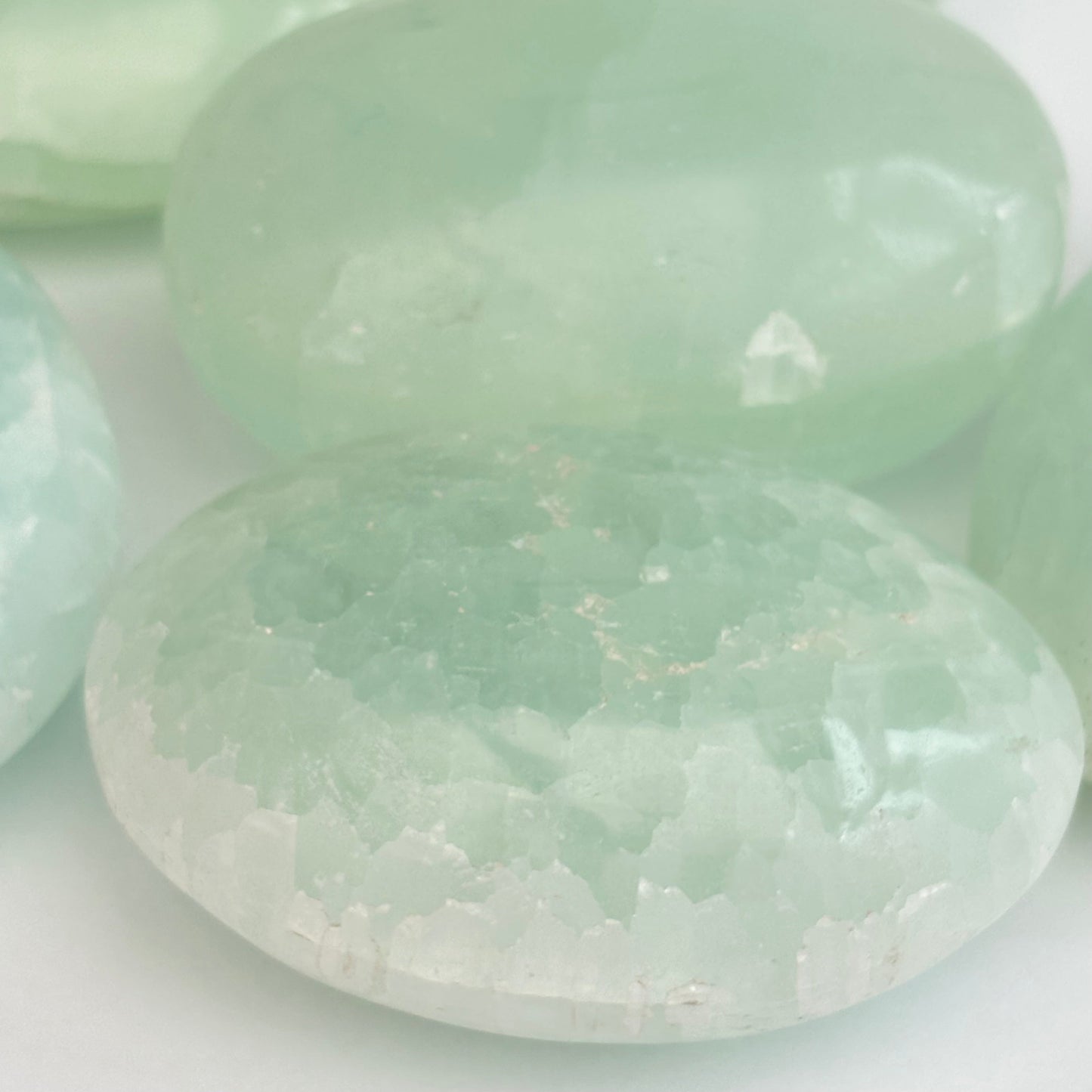 Pistachio Calcite Palmstone - Aether & Element