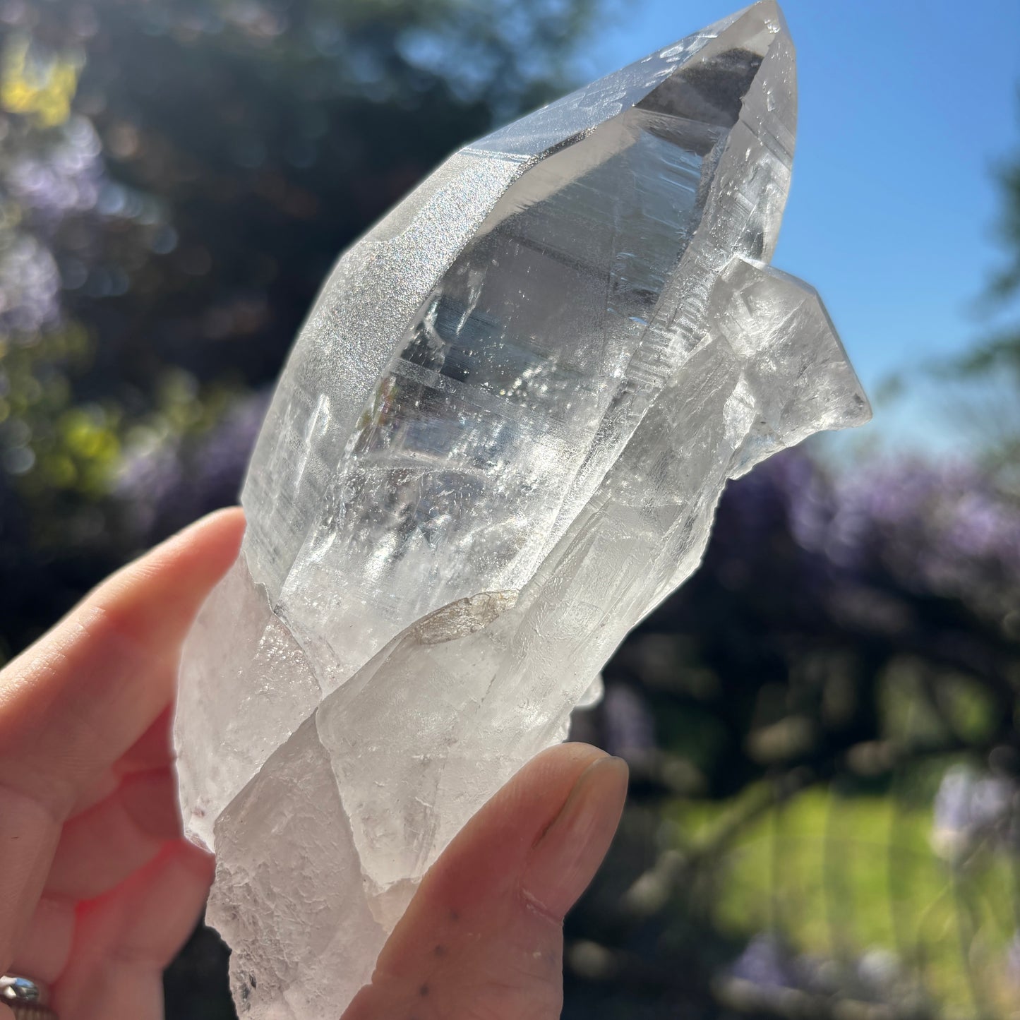 Lemurian Quartz Raw Crystal from Brazil 377g