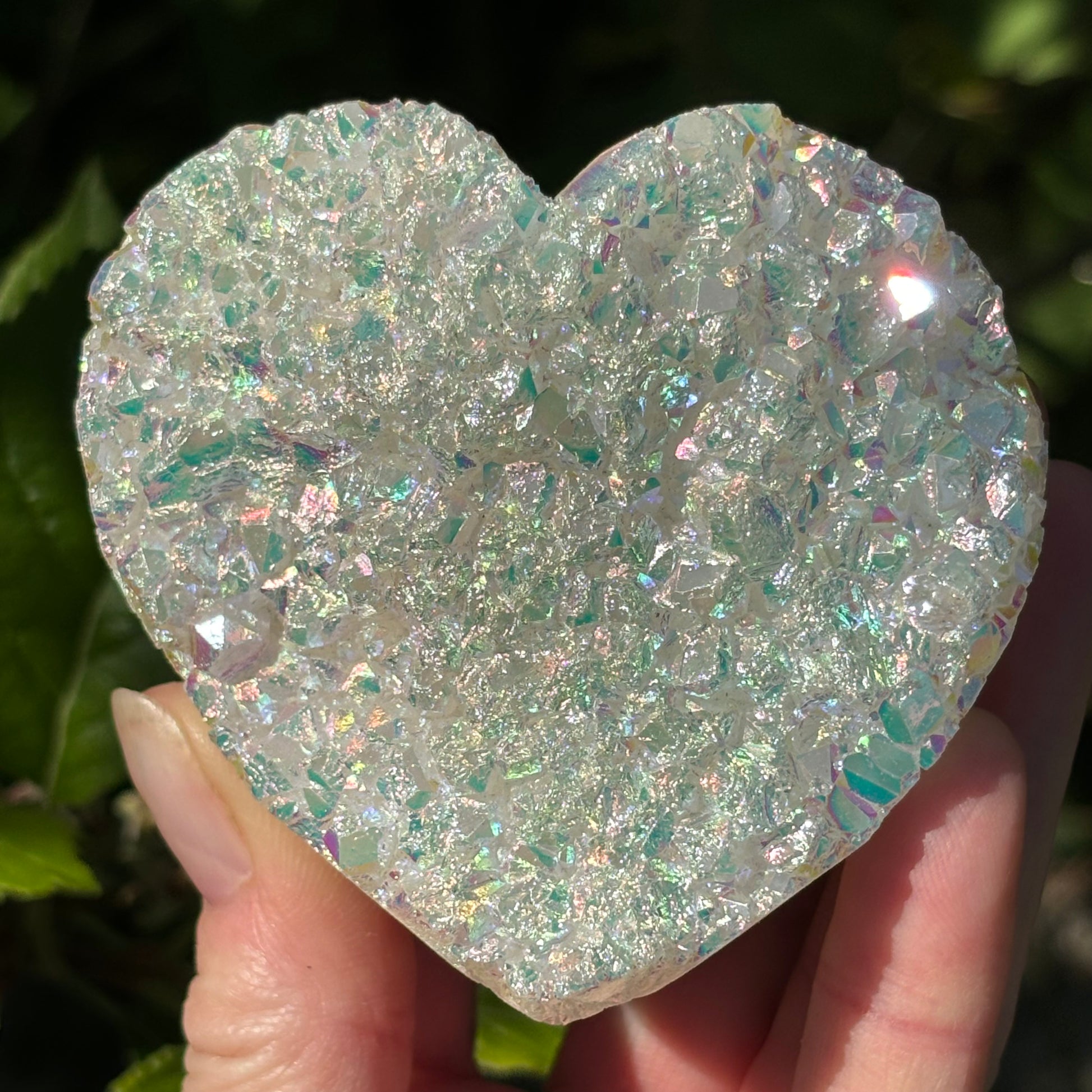 Angel Aura Quartz Cluster Heart | D - Aether & Element