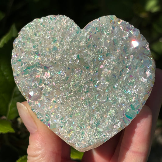 Angel Aura Quartz Cluster Heart | D - Aether & Element