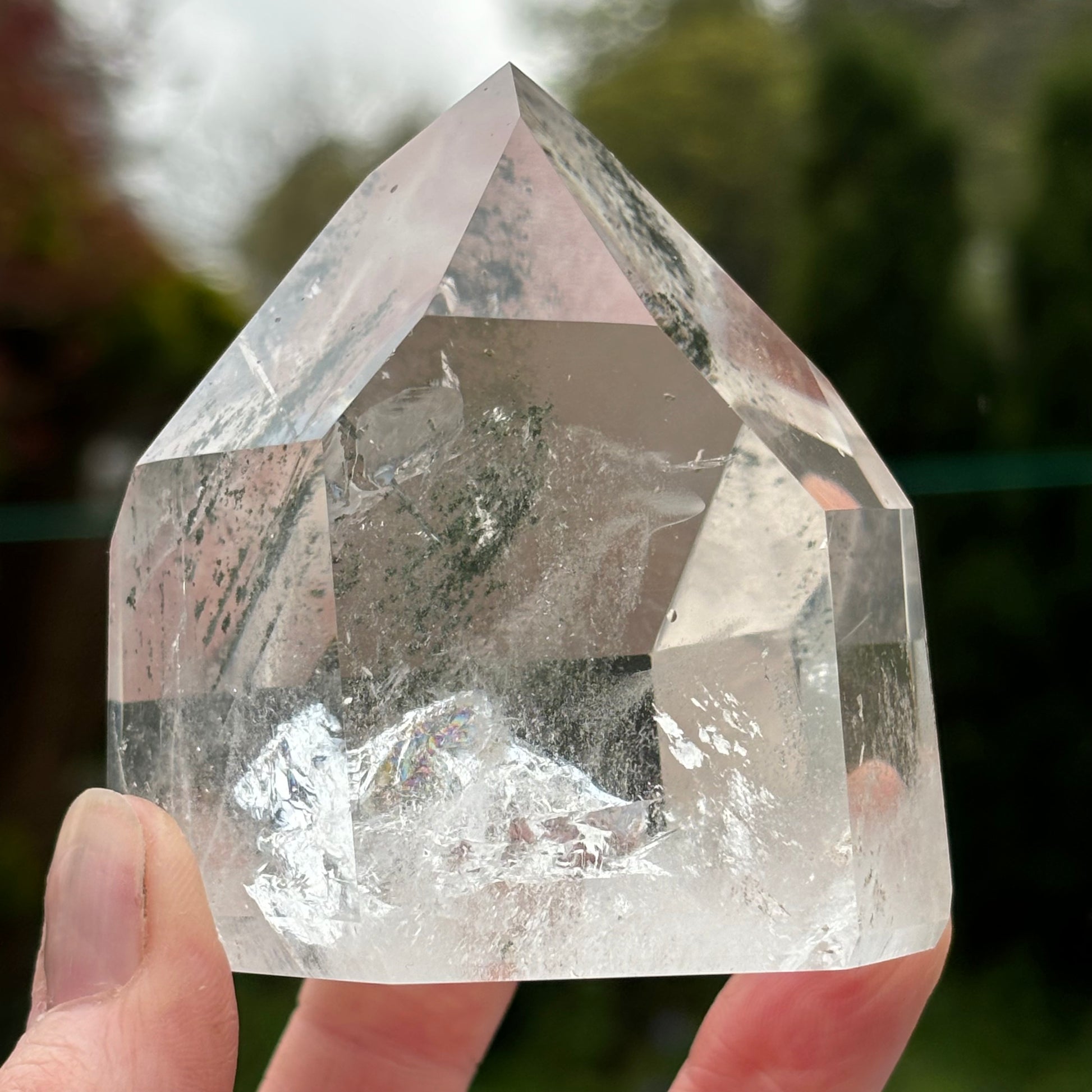 Green Phantom Chlorite Quartz Point | H - Aether & Element