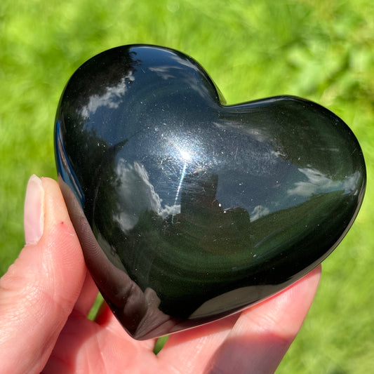 Rainbow Obsidian Puffy Heart | C - Aether & Element