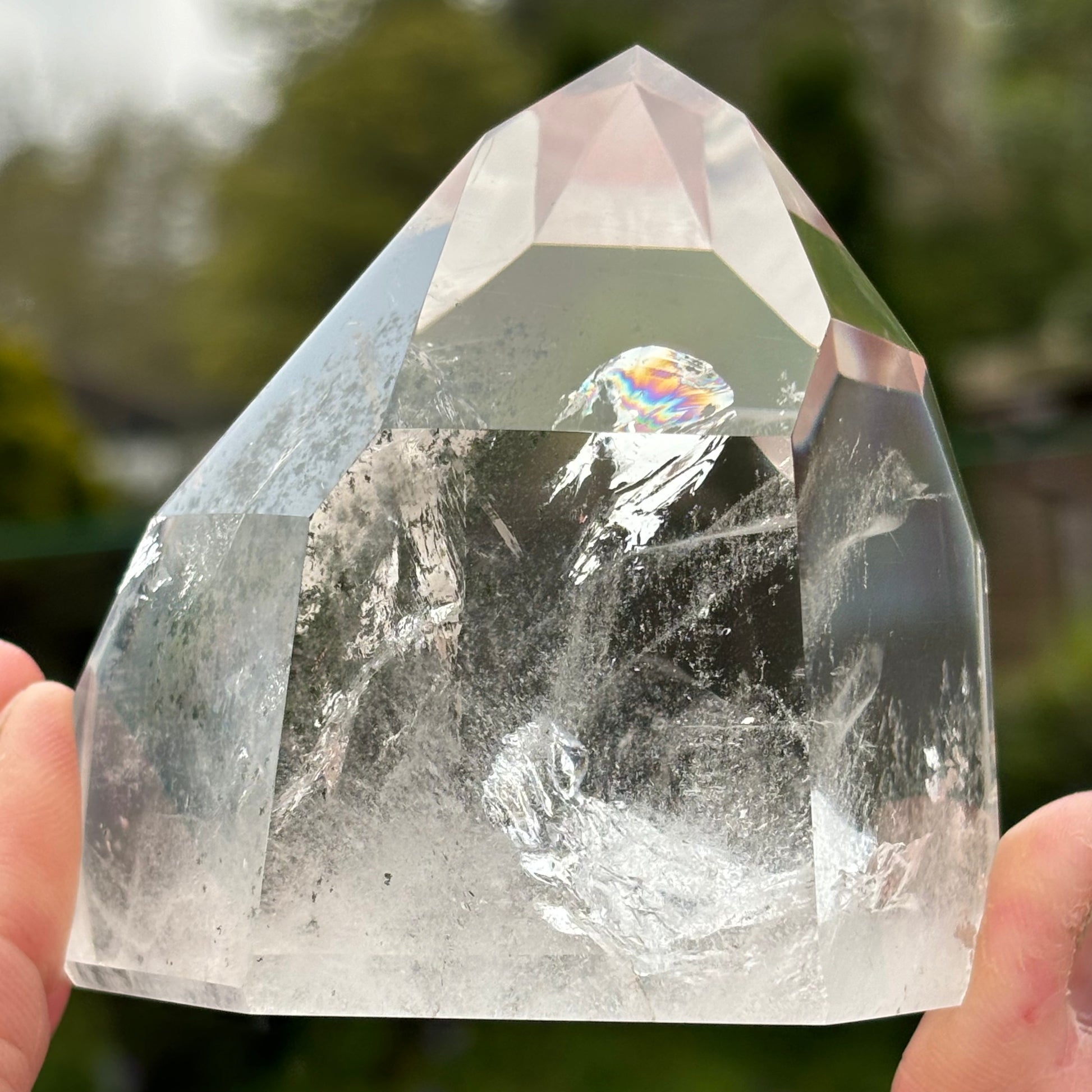 Green Phantom Chlorite Quartz Point | H - Aether & Element