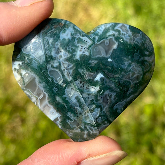 Moss Agate Heart | C - Aether & Element
