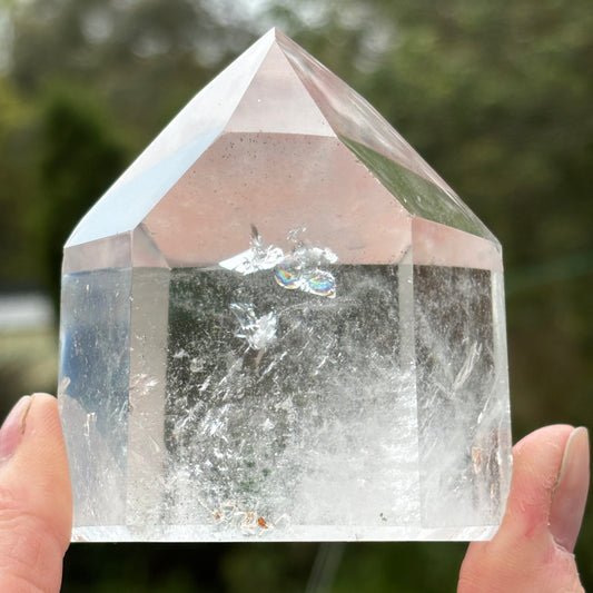 Green Phantom Chlorite Quartz Point | G - Aether & Element