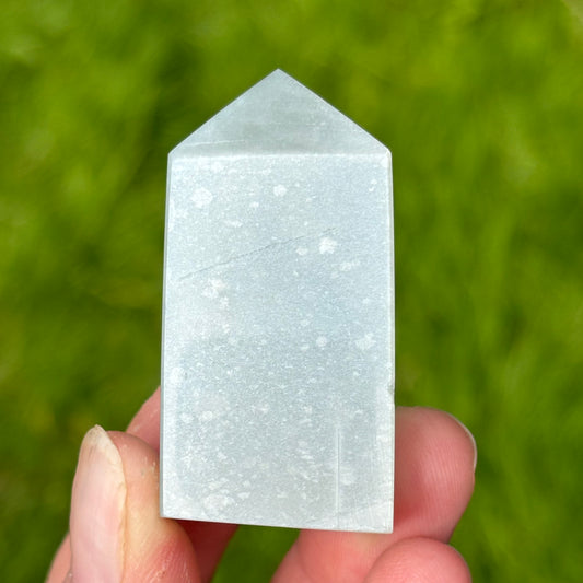 Flashy Silky Sage Garnierite - Green Moonstone Point 2 - Aether & Element