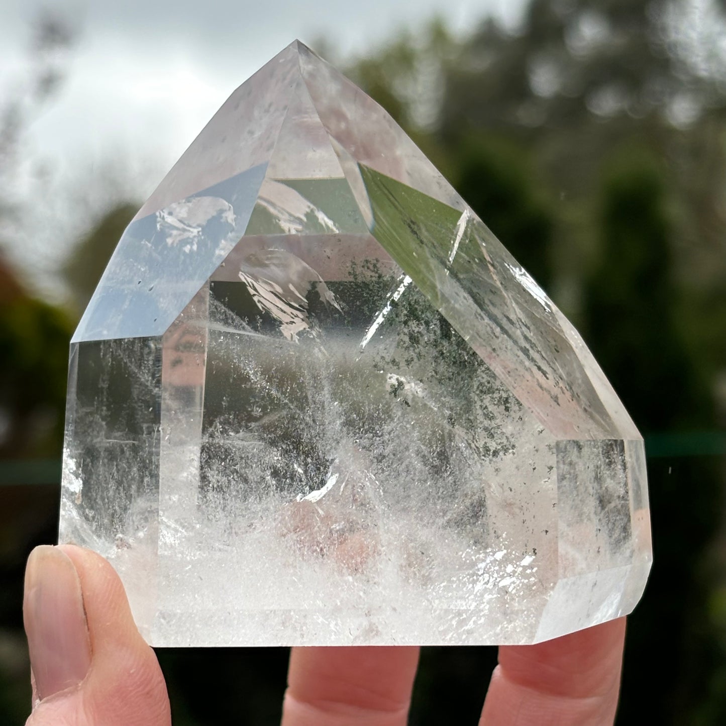 Green Phantom Chlorite Quartz Point | H - Aether & Element
