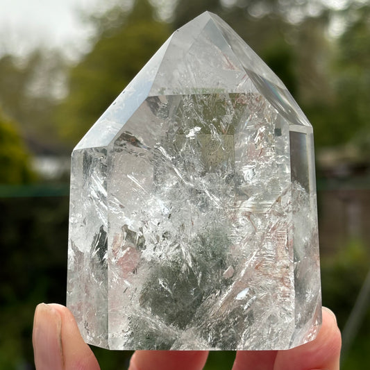 Lodolite - Garden Quartz Point with Phantoms | A - Aether & Element