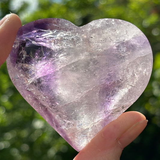 Phantom Amethyst Faceted Heart 3 - Aether & Element