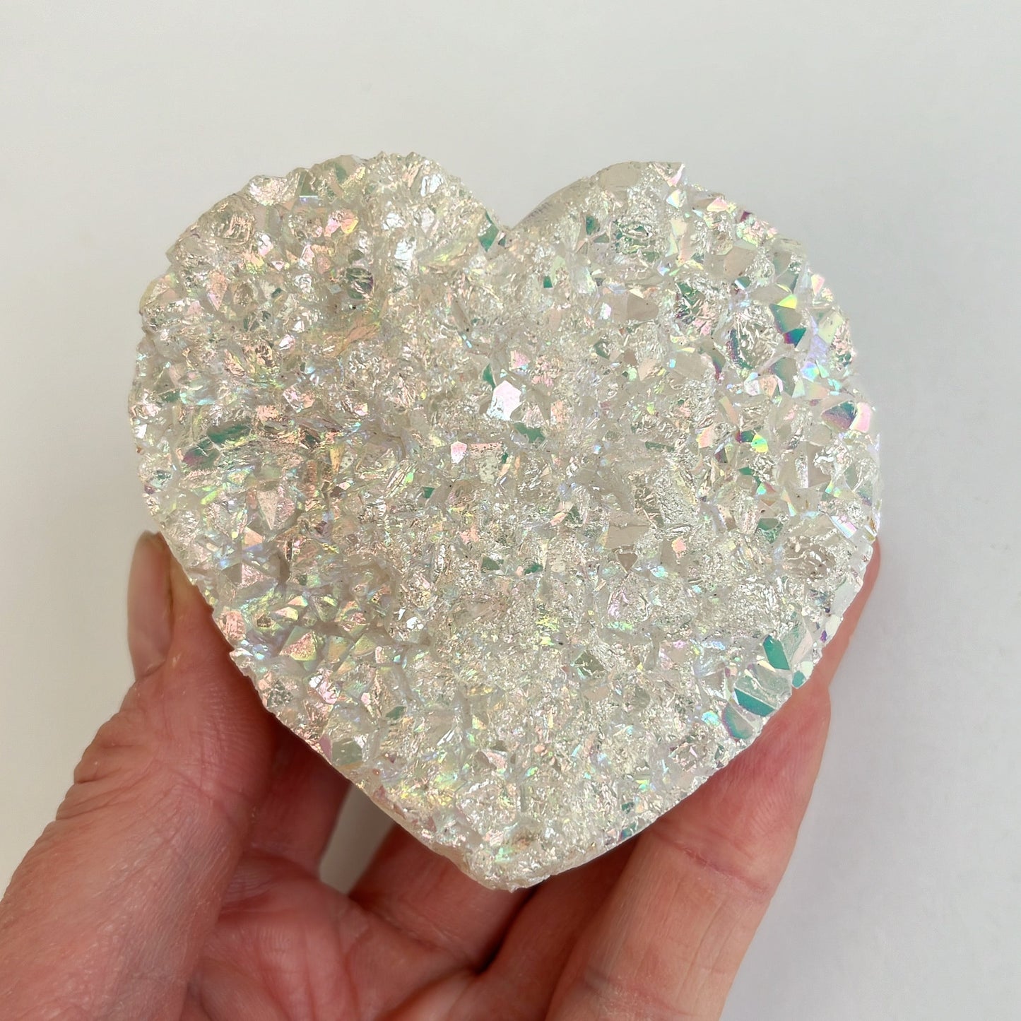 Angel Aura Quartz Cluster Heart | D - Aether & Element