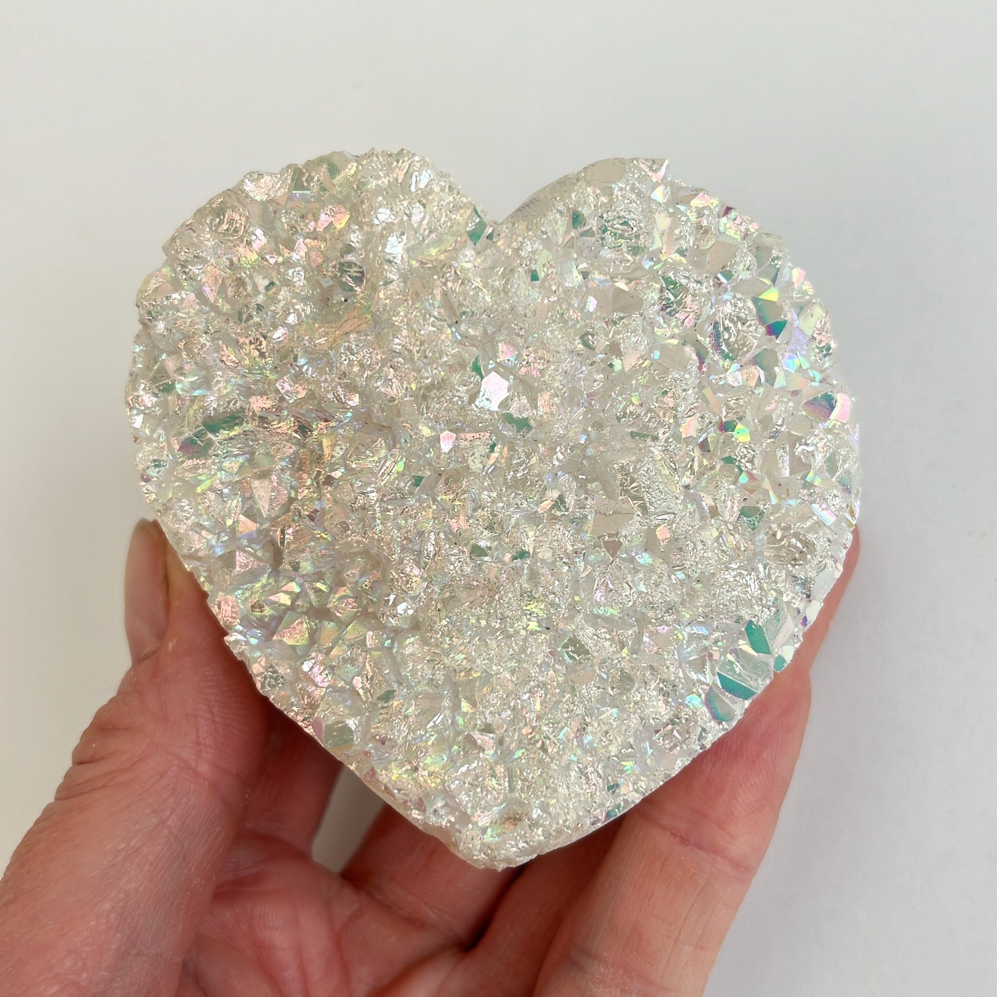 Angel Aura Quartz Cluster Heart | D - Aether & Element