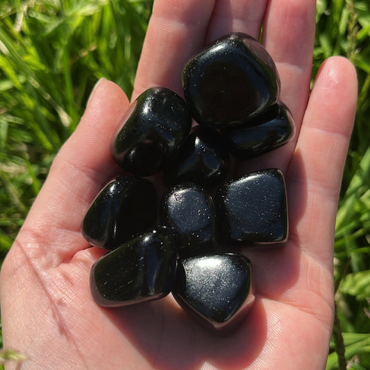 Black Obsidian Tumblestone - Aether & Element