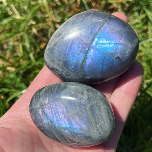 Blue Flash Labradorite Palmstone - Aether & Element