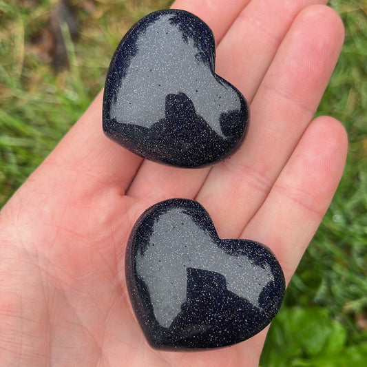 Blue Goldstone Heart - Aether & Element