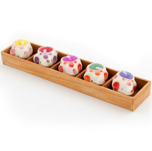 Box of 5 Cute Mini Elephant Candles - Aether & Element