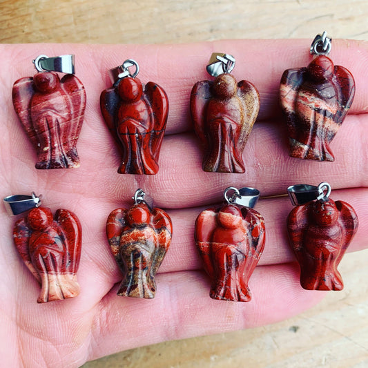 Brecciated Jasper Angel Pendant - Aether & Element