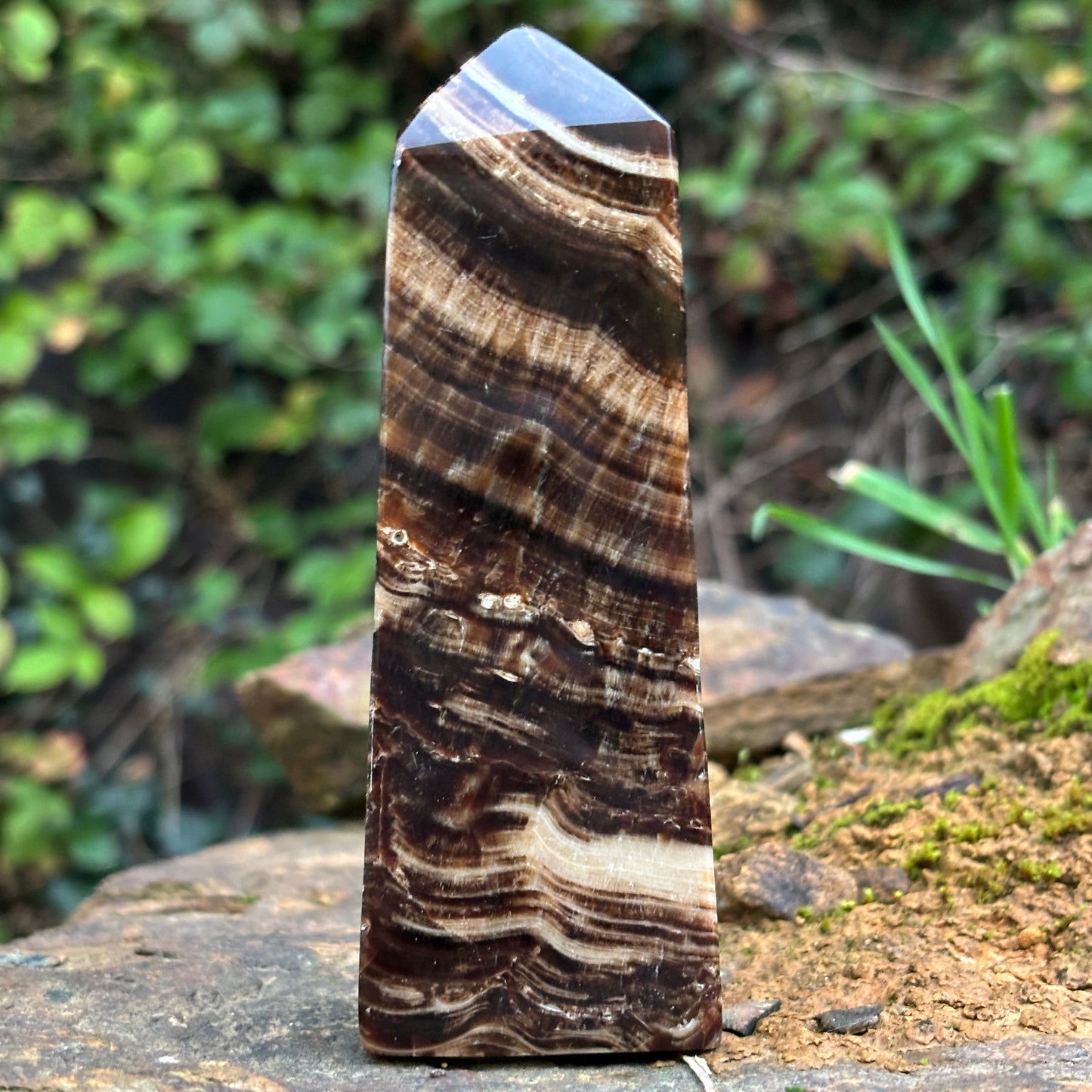 Chocolate Calcite Obelisk Tower | A - Aether & Element