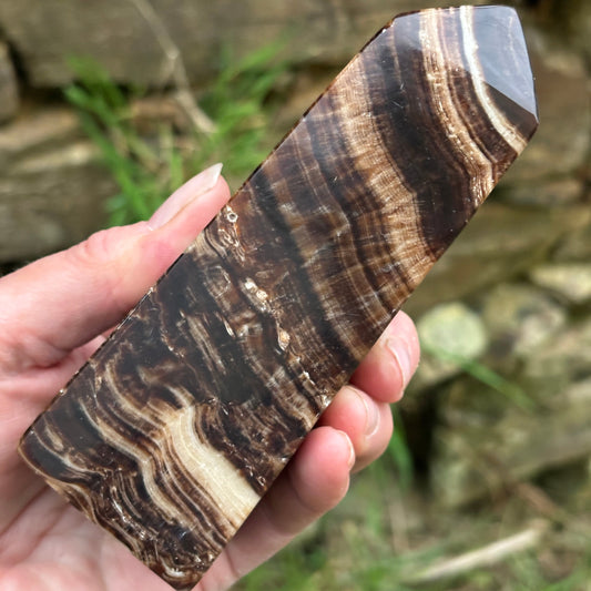 Chocolate Calcite Obelisk Tower | A - Aether & Element