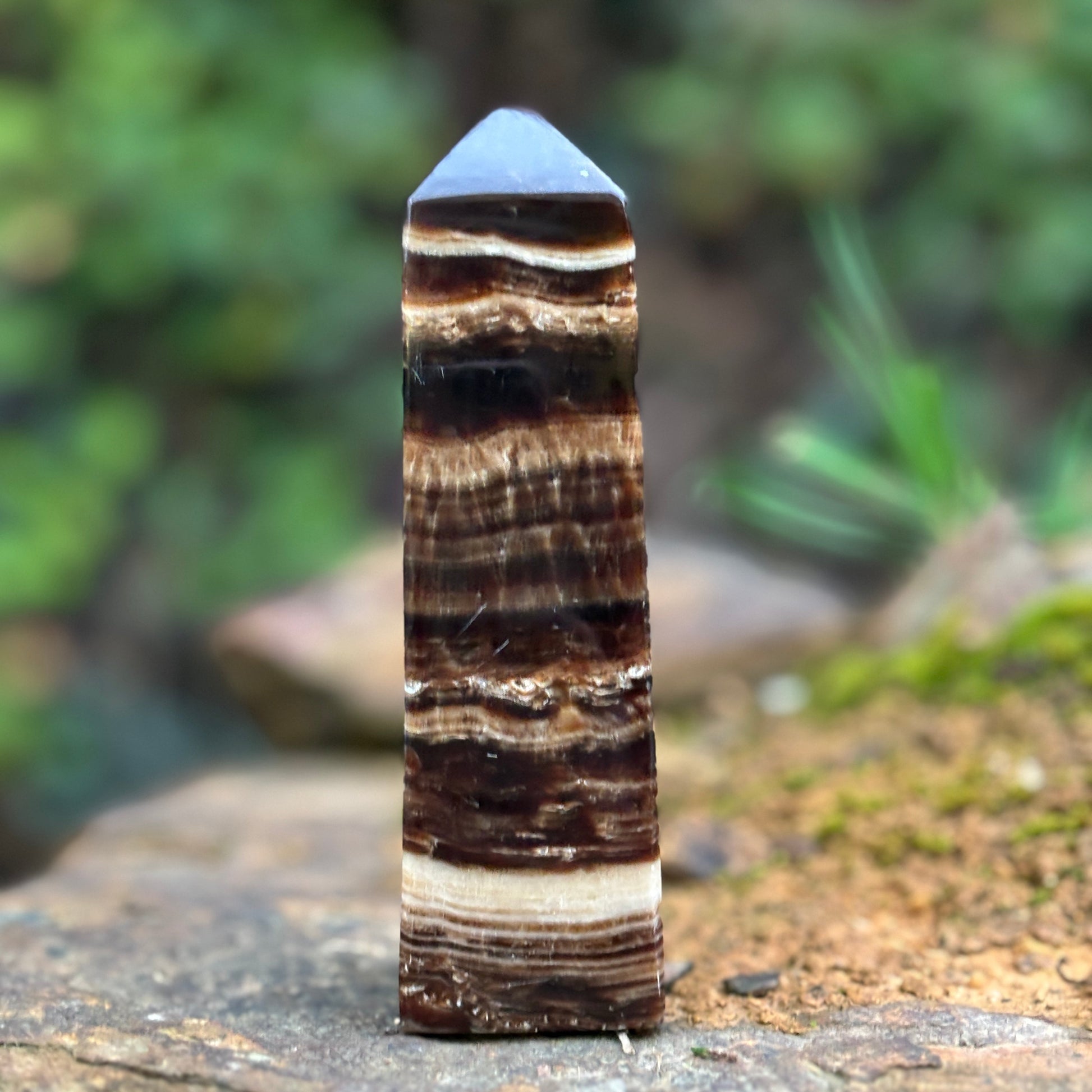 Chocolate Calcite Obelisk Tower | A - Aether & Element