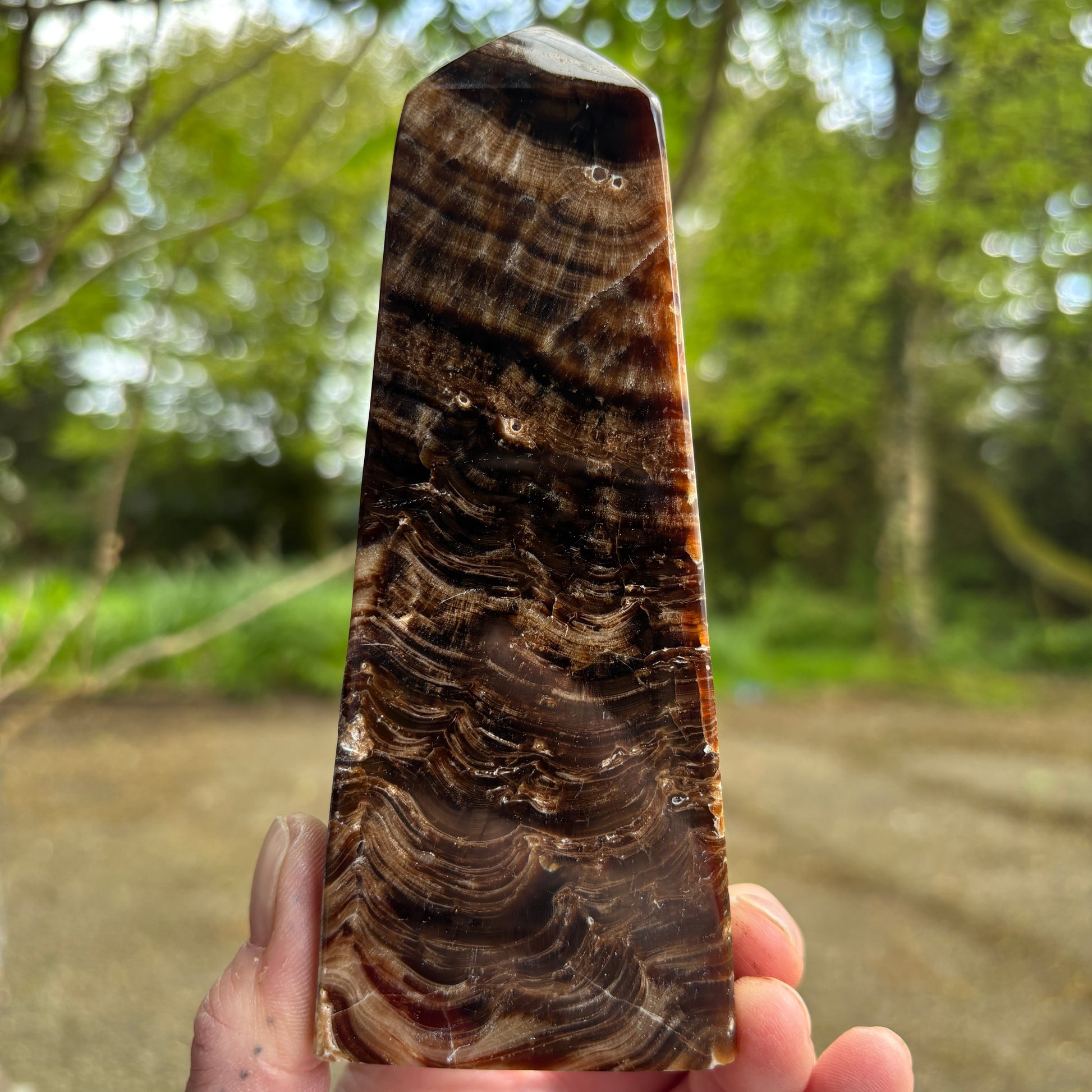 Chocolate Calcite Obelisk Tower | C - Aether & Element
