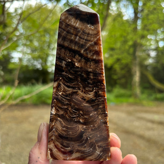 Chocolate Calcite Obelisk Tower | C - Aether & Element