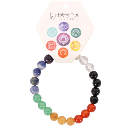 Chunky Chakra Crystal Bracelet - Aether & Element