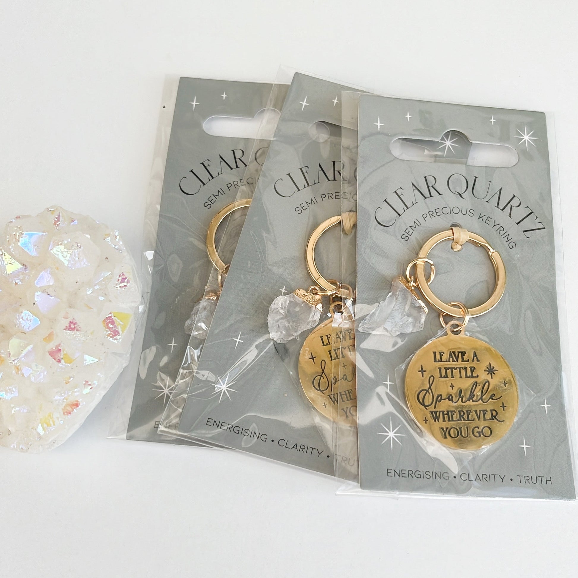 Clear Quartz Keyring - Aether & Element