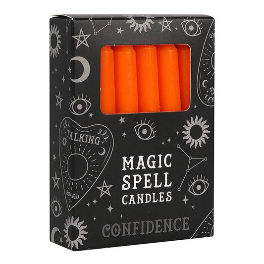 “Confidence” Orange Magic Spell Candles - Box of 12 - Aether & Element