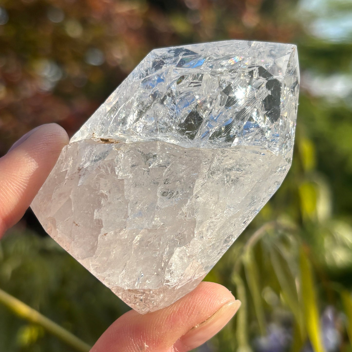 Crackled Clear Quartz Point 121g - Aether & Element