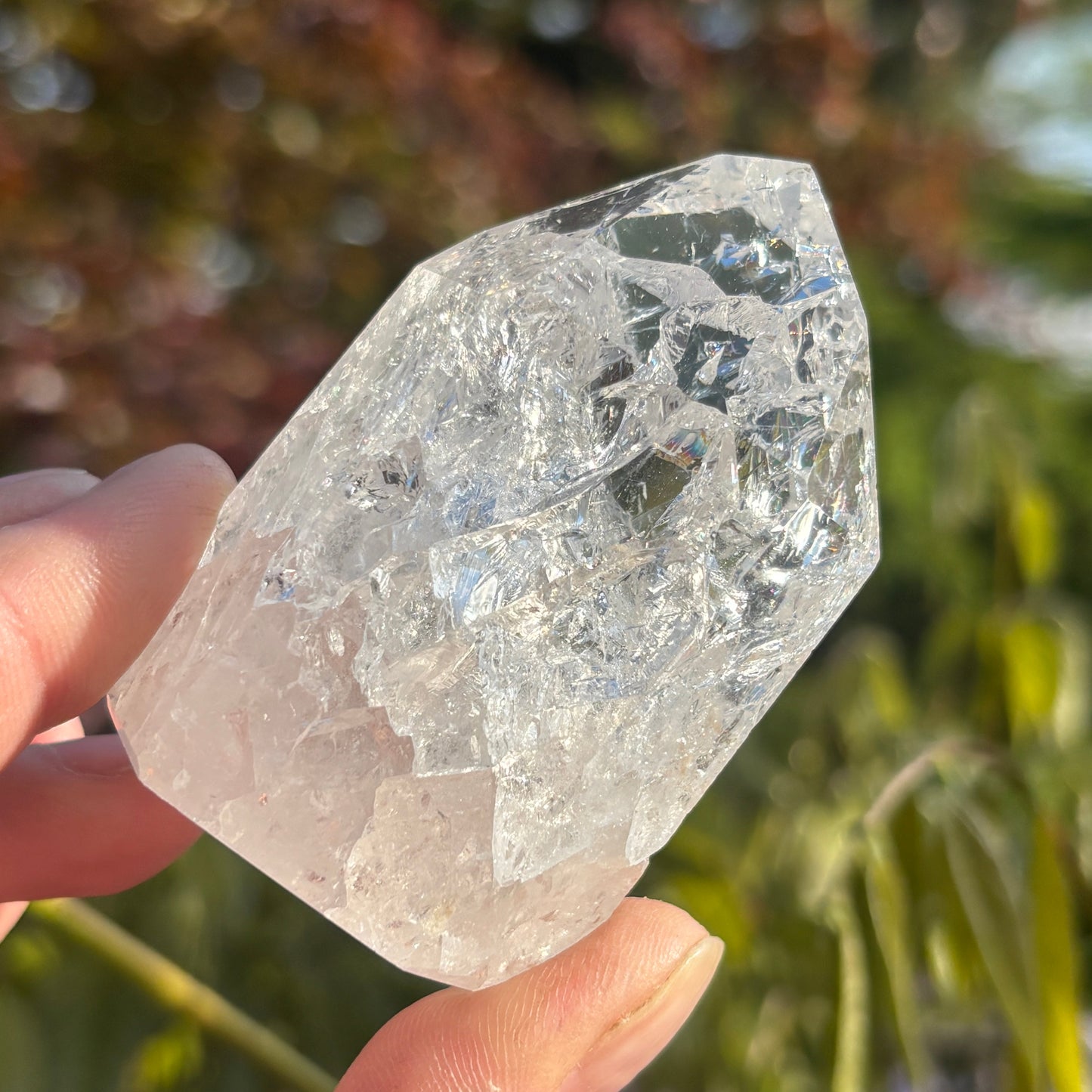 Crackled Clear Quartz Point 121g - Aether & Element