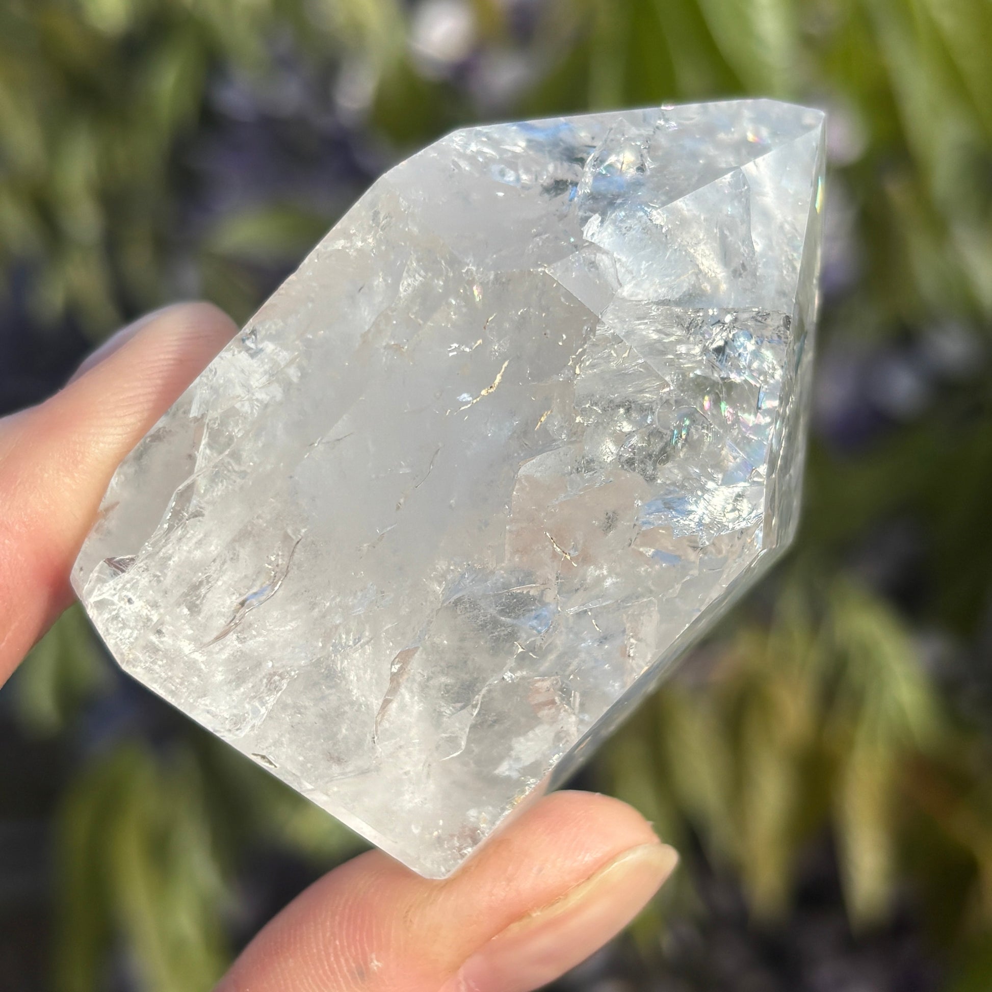 Crackled Clear Quartz Point 146g - Aether & Element