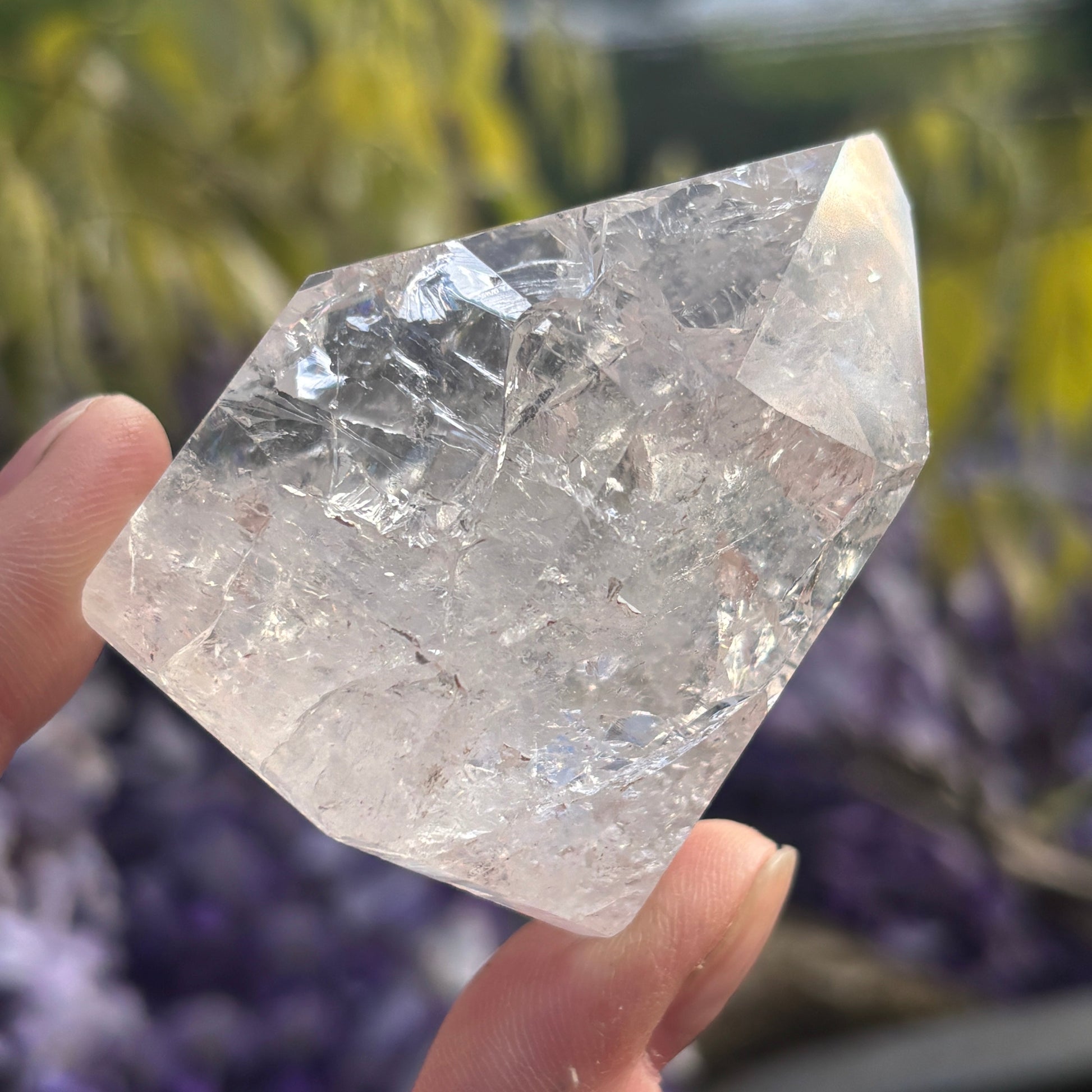 Crackled Clear Quartz Point 150g - Aether & Element