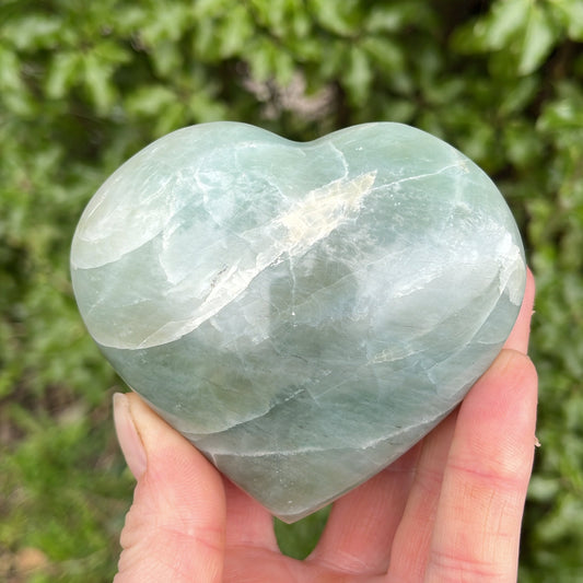 Garnierite - Green Moonstone Heart - Aether & Element