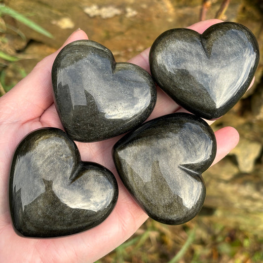 Golden Obsidian Heart - Aether & Element