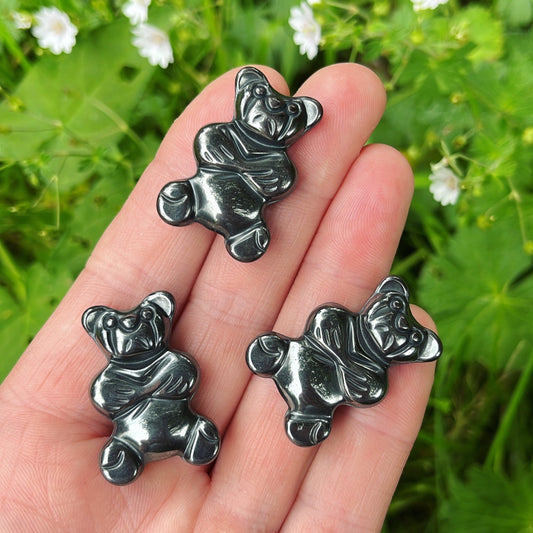 Hematite Teddy Bear - Aether & Element