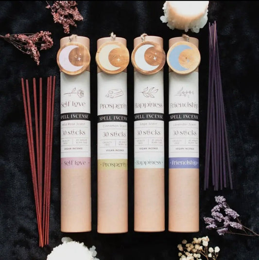 Herbal Spell Incense Sticks Pack (& Holder) - Aether & Element