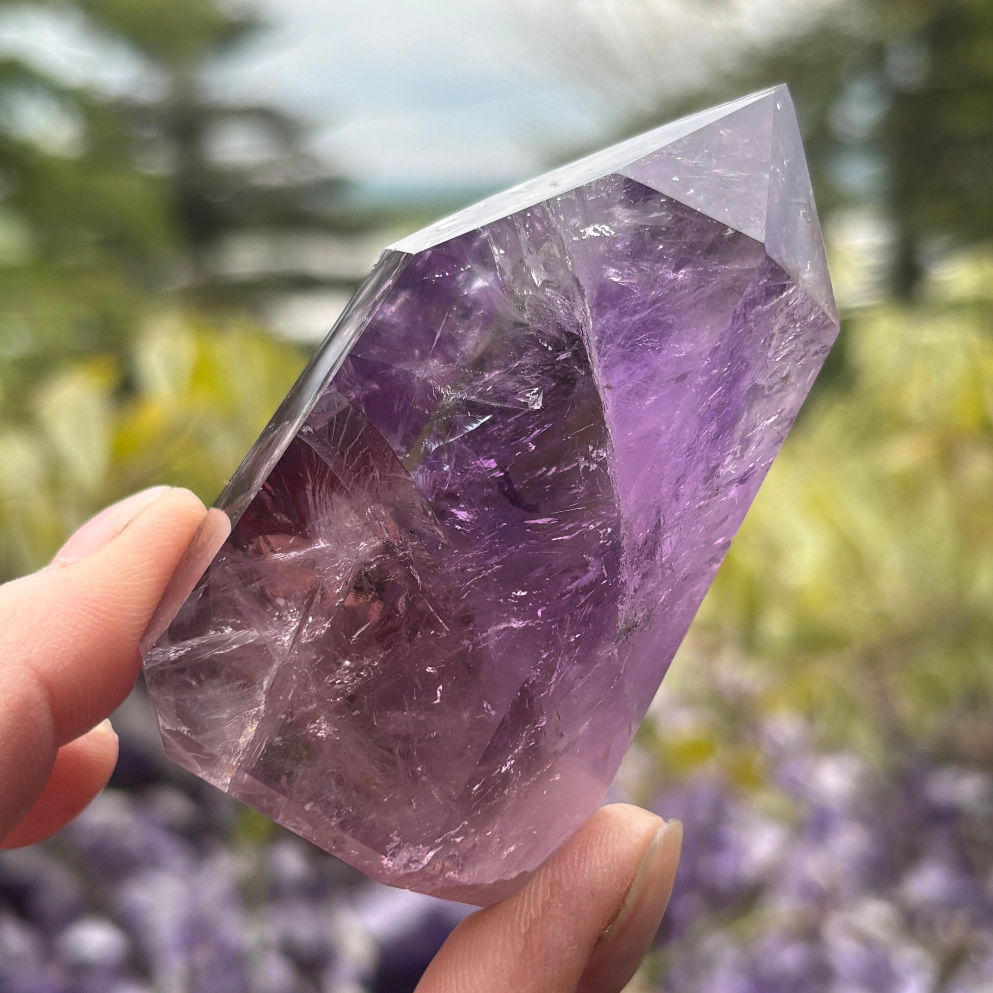 High Grade Brazilian Phantom Amethyst Point 153g - Aether & Element