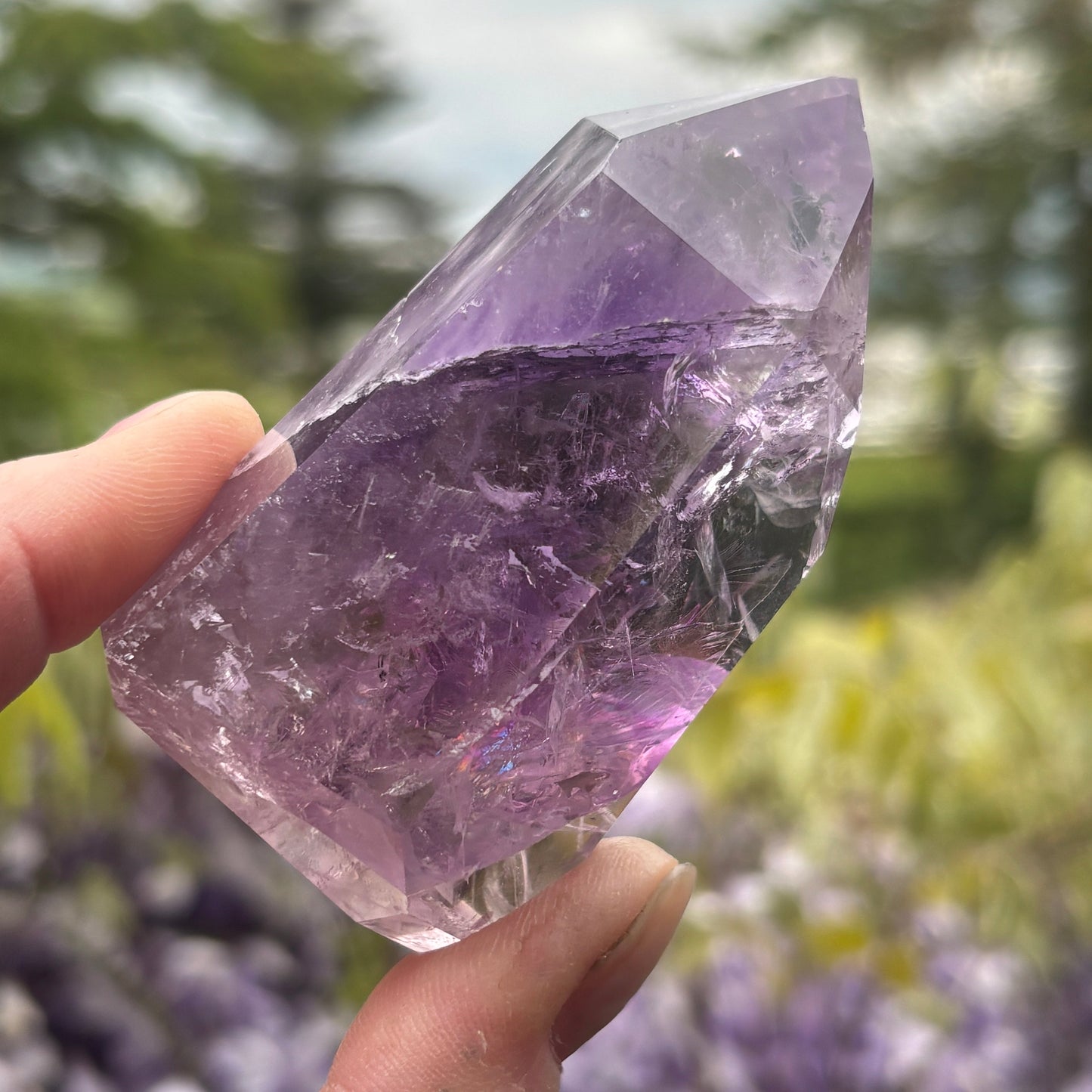 High Grade Brazilian Phantom Amethyst Point 153g - Aether & Element