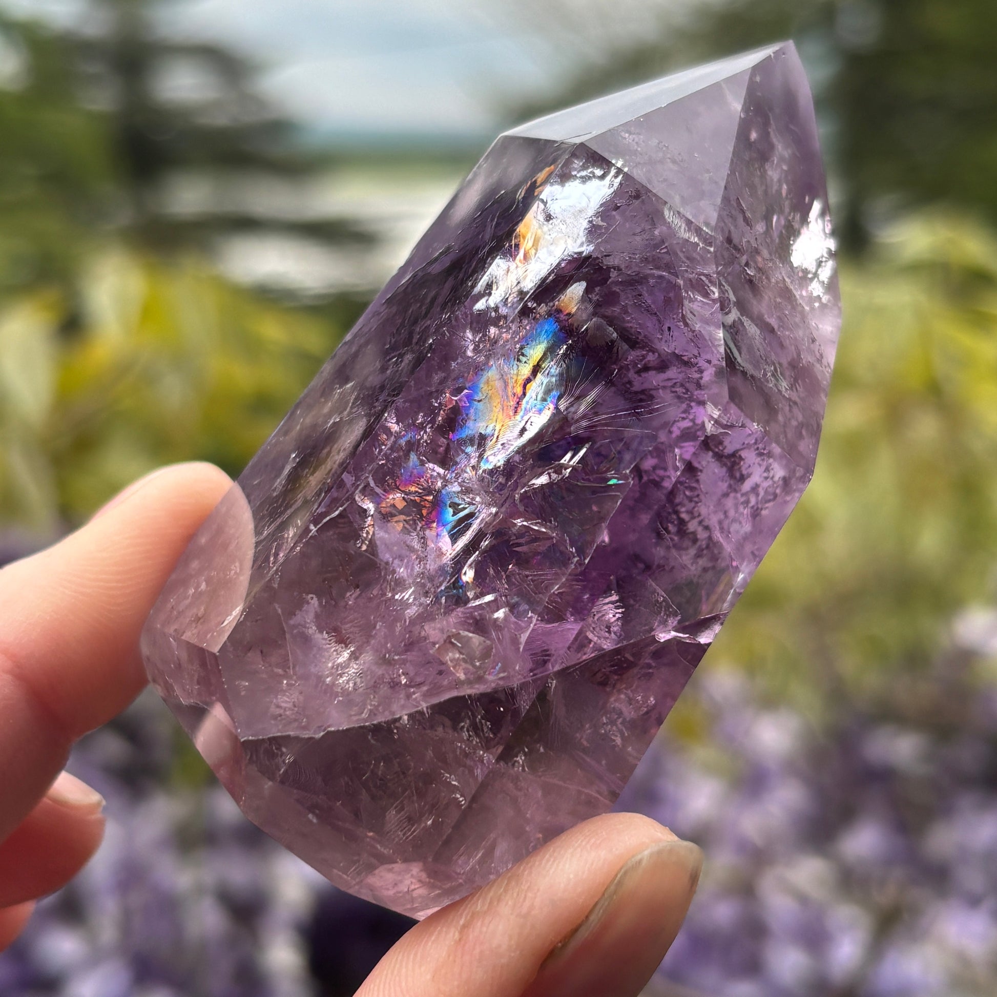 High Grade Brazilian Phantom Amethyst Point 153g - Aether & Element