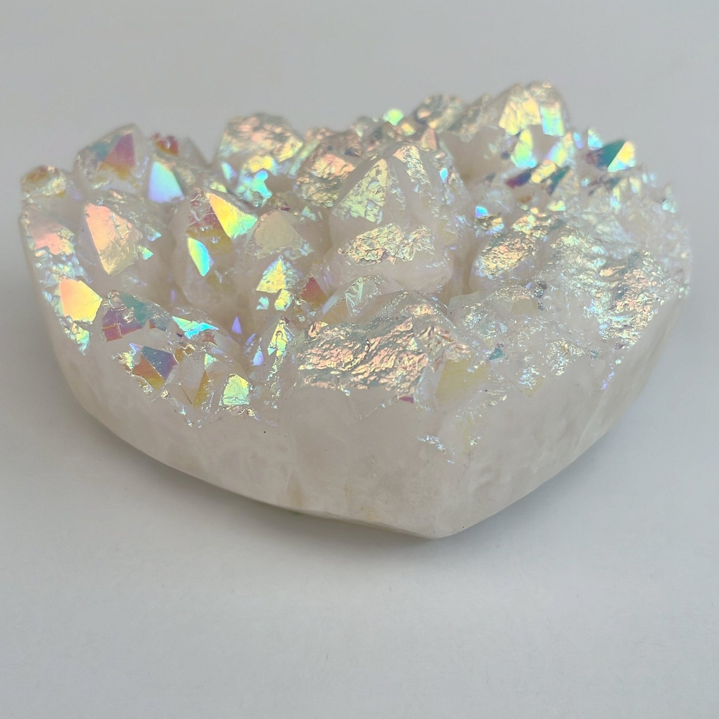 Large Angel Aura Quartz Cluster Heart - Aether & Element