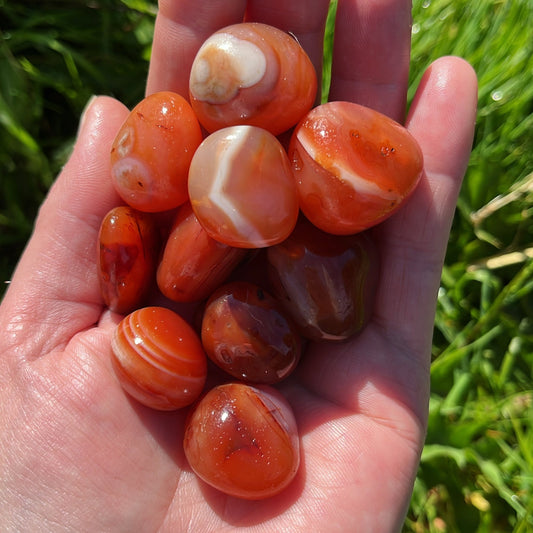 Large Carnelian Tumblestone - Aether & Element