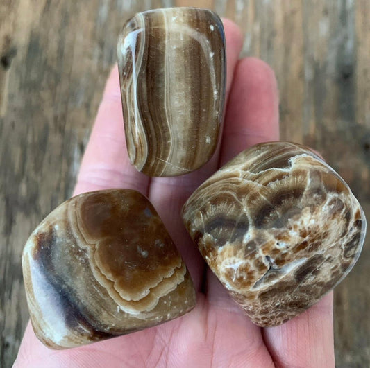 Large Chocolate Calcite Tumblestone - Aether & Element