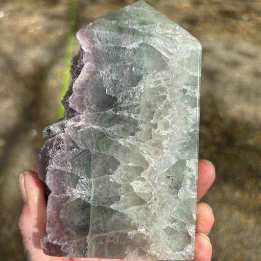 Large Rainbow Fluorite Slab - Aether & Element