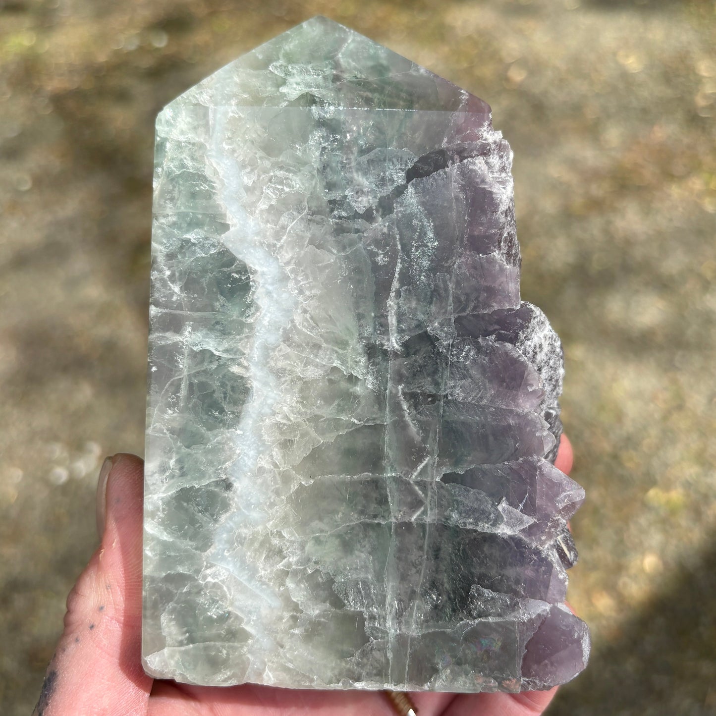 Large Rainbow Fluorite Slab - Aether & Element