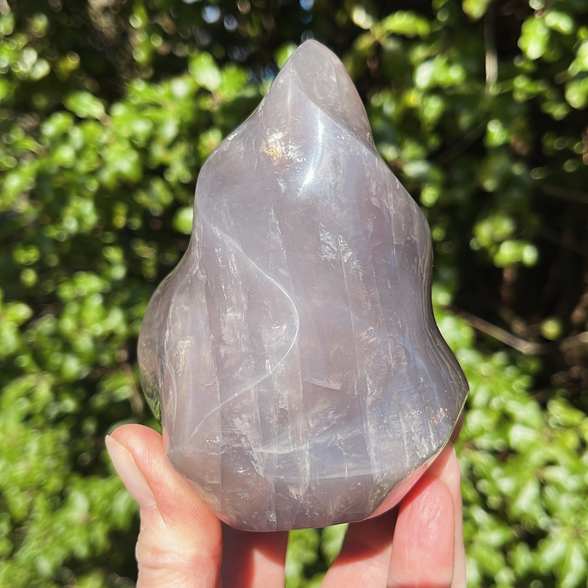 Lavender Rose Quartz Flame 570g - Aether & Element