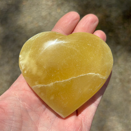 Lemon Calcite Heart - Aether & Element
